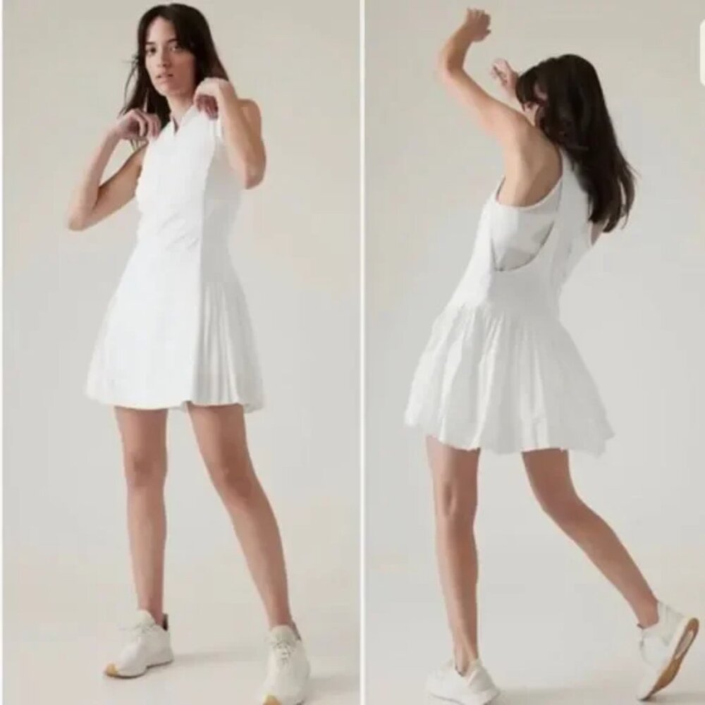 NWT Athleta Advantage White Racerback Dress Size Medium